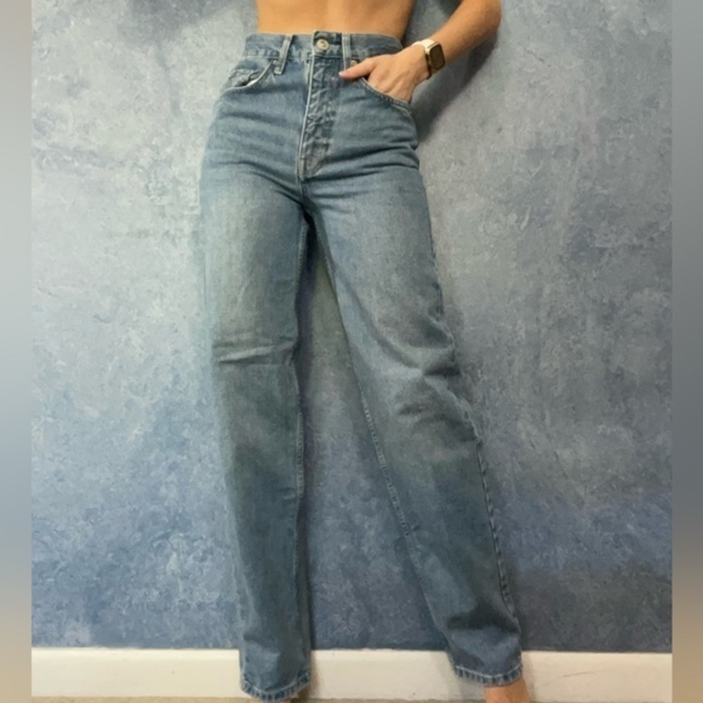 BDG High Rise Blue Jeans Wide Leg